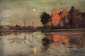 twilight moon 1899 Isaac Levitan river landscape